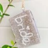 Bride Beaded Pouch In Silver