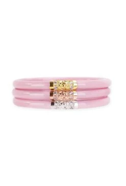 BUDHAGIRL Three Kings All Weather Bangles In Pink