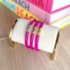 BUDHAGIRL Three Kings All Weather Bangles In Epic Pink