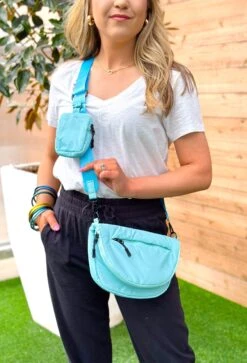Change It Up Crossbody In Light Blue