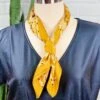 Charlee Bandana Neck Scarf In Gold