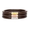 BUDHAGIRL Three Kings All Weather Bangles In Chocolate