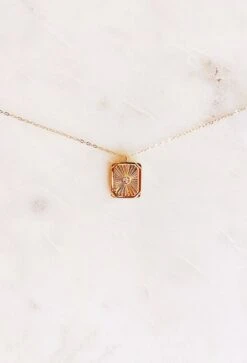 Columbus Crystal Card Necklace