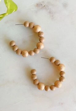 Ella Hoop Earrings In Nude