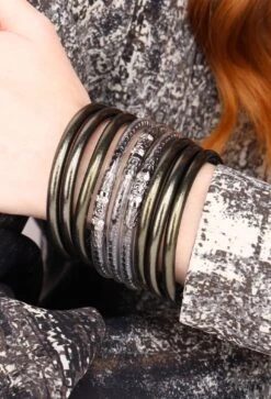 BUDHAGIRL Bangles In Flint -Modern Women Wear Flint 3