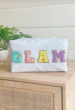 Glam Cosmetic Bag In White