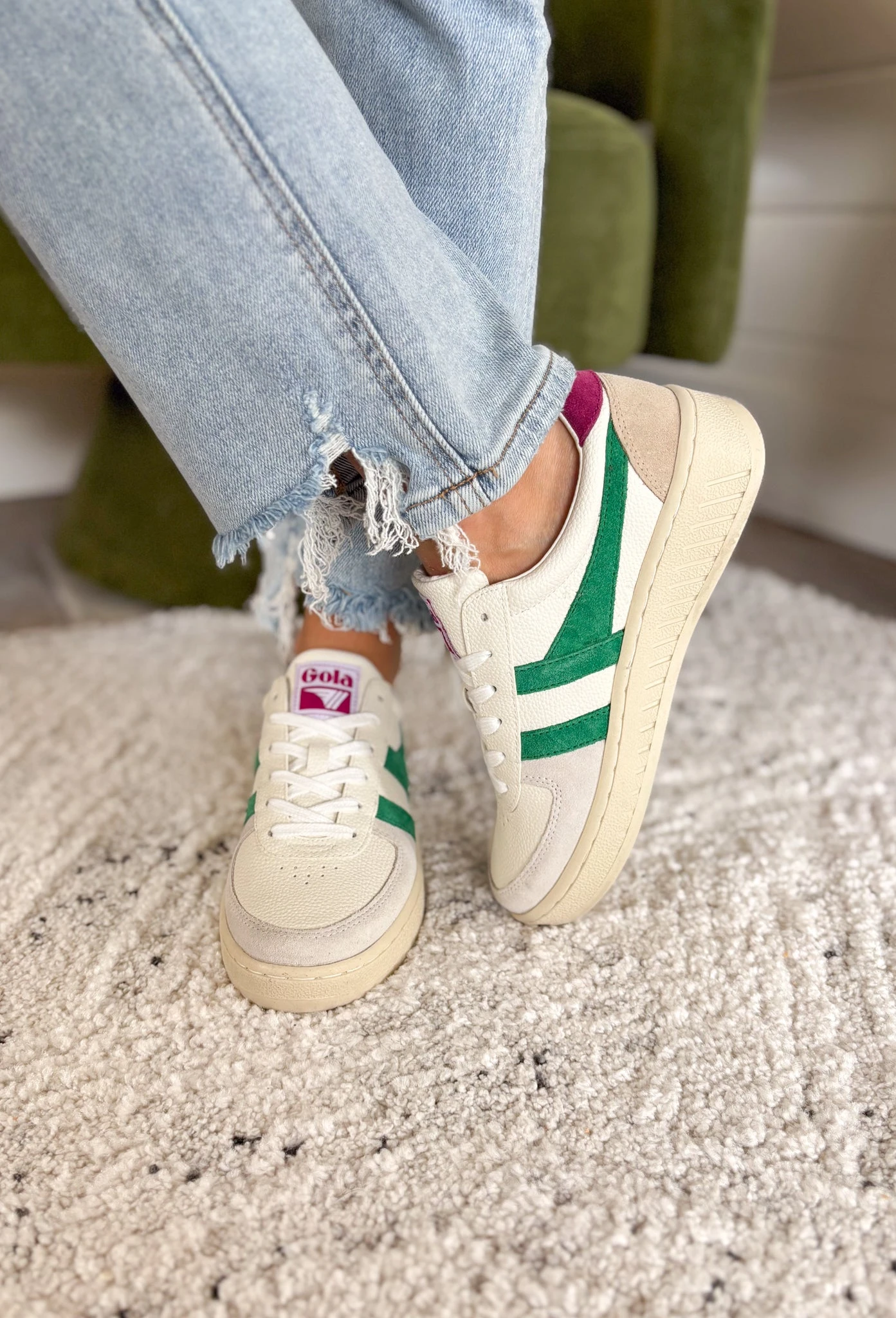 Gola Granslam Trident Sneakers In Emerald 2 Gola Granslam Trident Sneakers In Emerald - Image 2