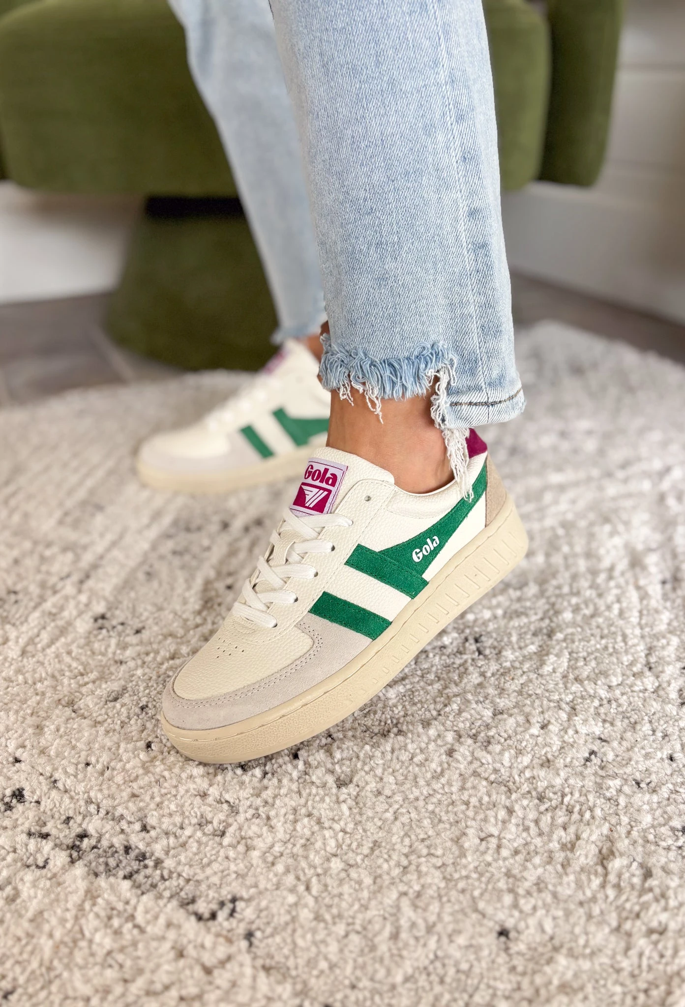 Gola Granslam Trident Sneakers In Emerald 1 Gola Granslam Trident Sneakers In Emerald