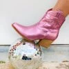 Hazel Pink Metallic Western Boot