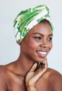 Kitsch Microfiber Hair Towel In Palm Print