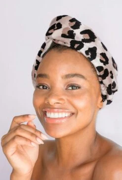 Kitsch Microfiber Hair Towel In Leopard