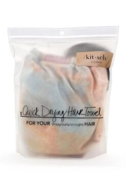 Kitsch Microfiber Hair Towel In Sunset Tie Dye -Modern Women Wear Kitsch Microfiber Hait Towel in Sunset Tie Dye2