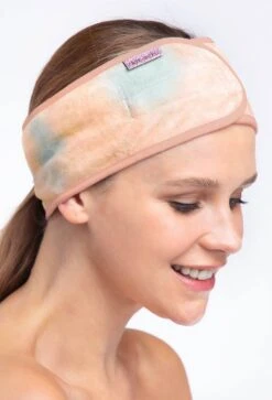 Kitsch Microfiber Spa Headband In Tangerine Tie Dye
