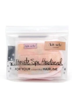 Kitsch Microfiber Spa Headband In Tangerine Tie Dye -Modern Women Wear Kitsch Microfiber Spa Headband in Tangerine Tie Dye2