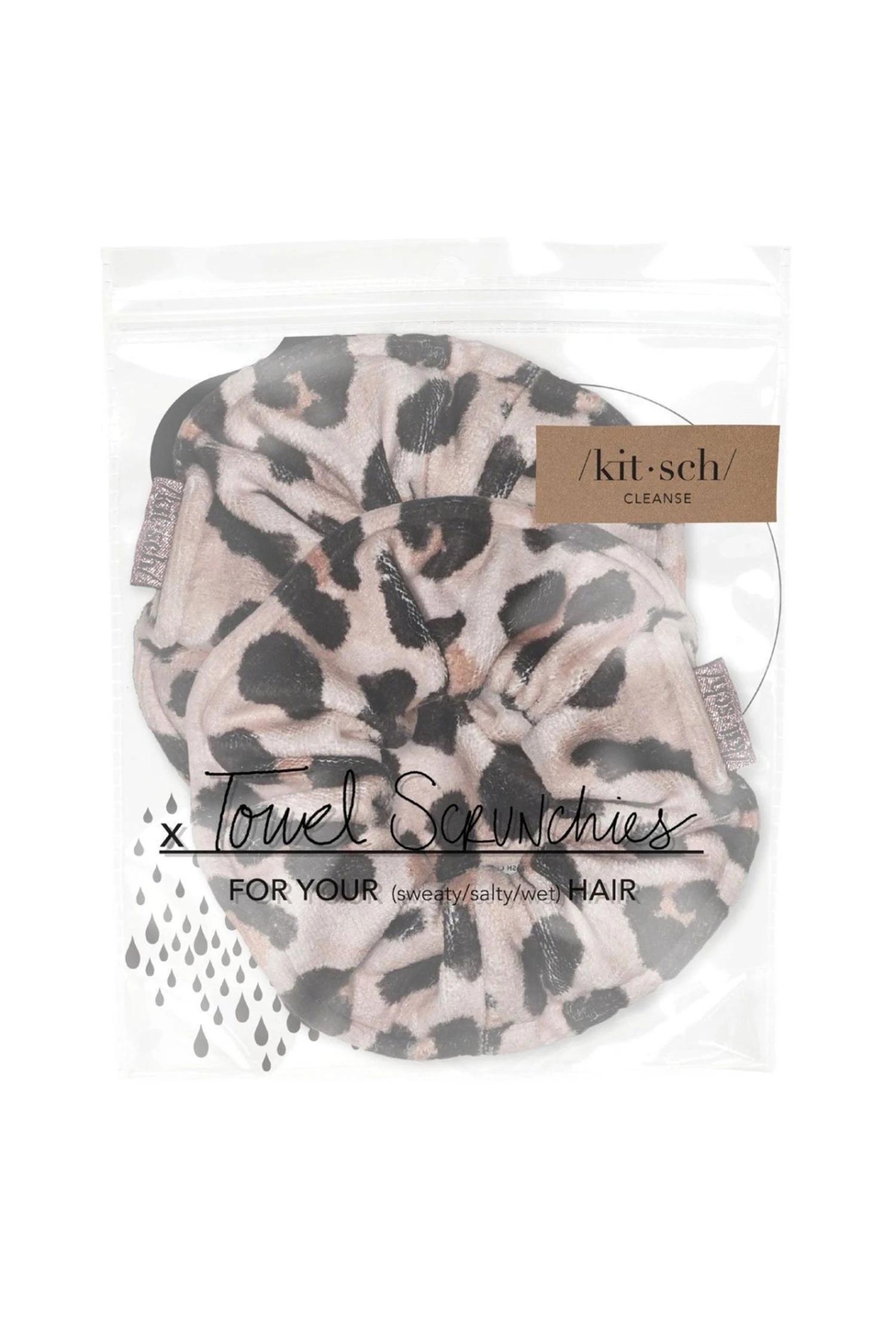 Kitsch Microfiber Towel Scrunchies In Leopard 3 Kitsch Microfiber Towel Scrunchies In Leopard - Image 3