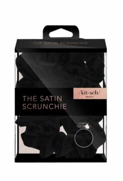 Kitsch Satin Sleep Scrunchies In Black