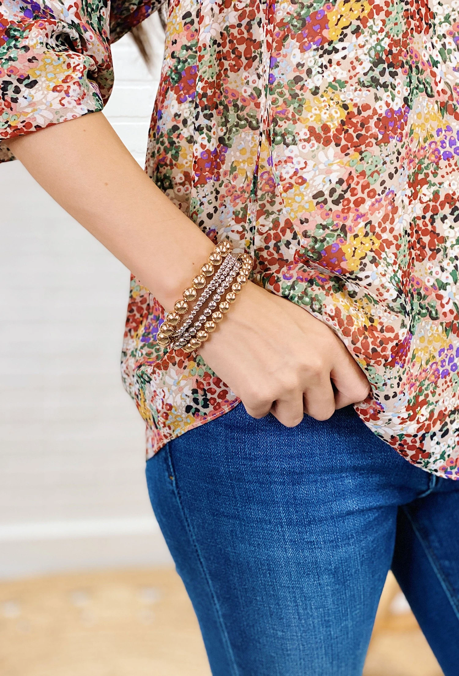 Stretchy Beaded Ball Bracelet Set 2 Stretchy Beaded Ball Bracelet Set - Image 2
