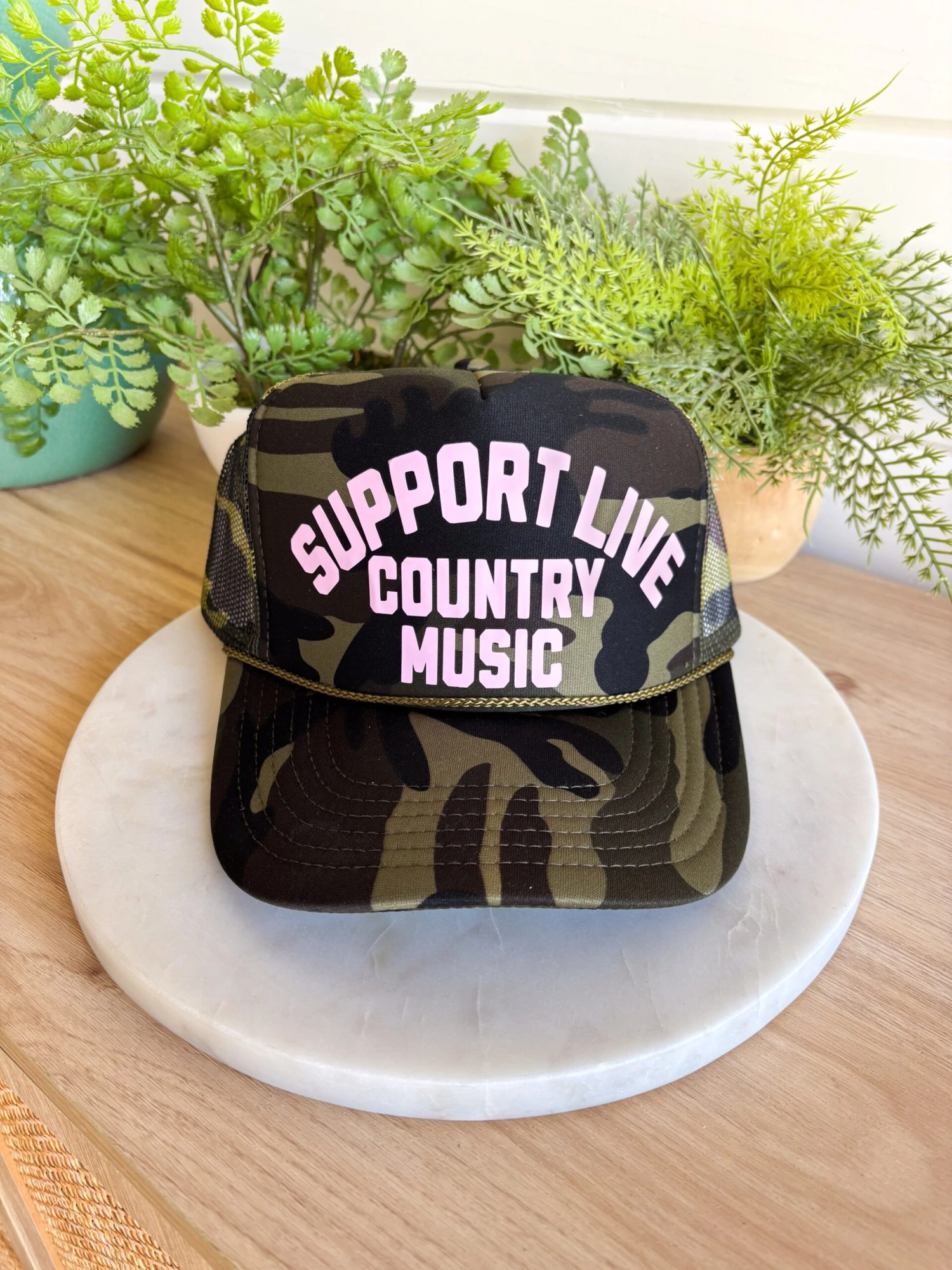 Support Live Country Music Trucker Hat 1 Support Live Country Music Trucker Hat