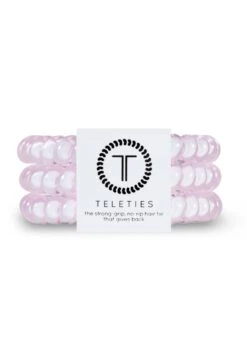 TELETIES Small Hair Ties- Rose Water Pink