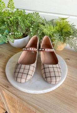 Tea Time Plaid Mary Jane Flat