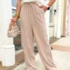 Hallie Linen Pants In Tan
