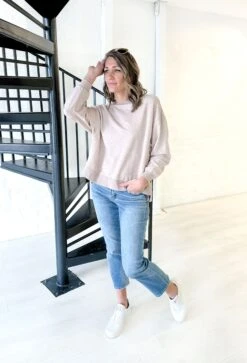 Z SUPPLY Modern Weekender In Heather Latte -Modern Women Wear WEB z supply modern weekender in heather latte 7