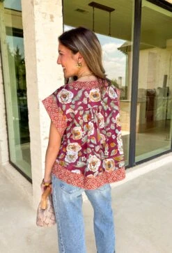 Autumn Mornings Floral Top -Modern Women Wear WEB AutumnMorningsFloralTop1