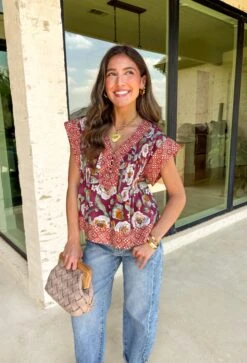 Autumn Mornings Floral Top