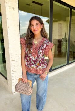 Autumn Mornings Floral Top -Modern Women Wear WEB AutumnMorningsFloralTop5