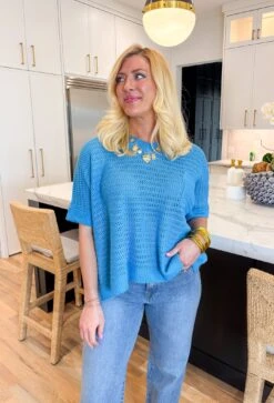 Better Now Knit Sweater In Pacific Blue -Modern Women Wear WEB BetterNowKnitSweaterinPacificBlue6
