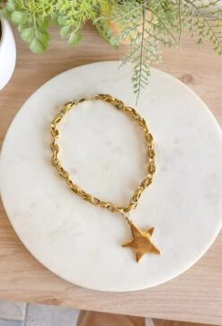 Bracha Star Shine Gold Necklace -Modern Women Wear WEB BrachaStarShineNecklace3