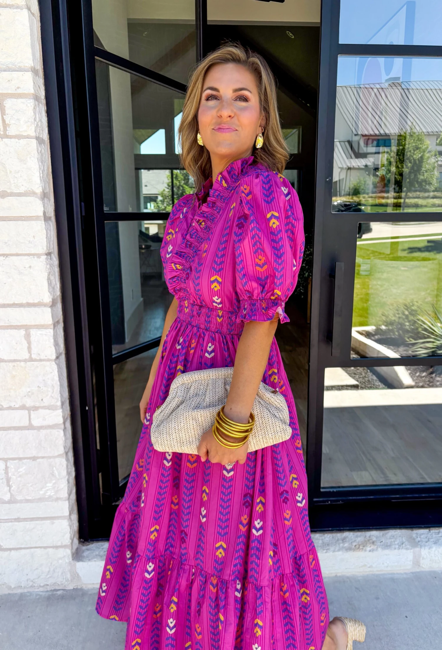 Bubbly Personality Midi Dress In Magenta 4 Bubbly Personality Midi Dress In Magenta - Image 4