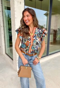 Charming Moment Floral Top -Modern Women Wear WEB CharmingMomentFloralTop3