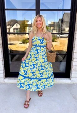 Coastal Kisses Floral Midi Dress