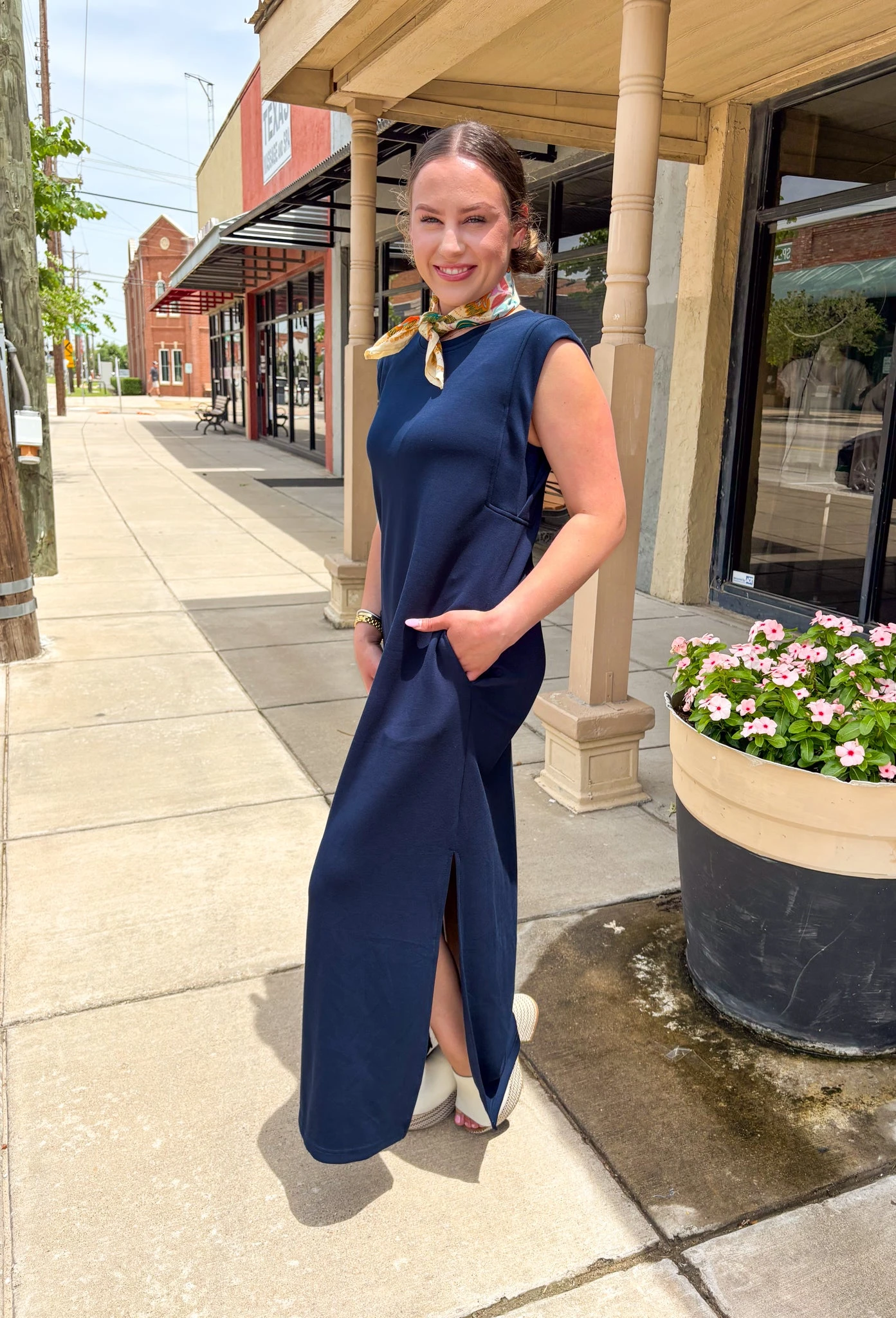 Distant Memory Midi Dress In Navy 2 Distant Memory Midi Dress In Navy - Image 2