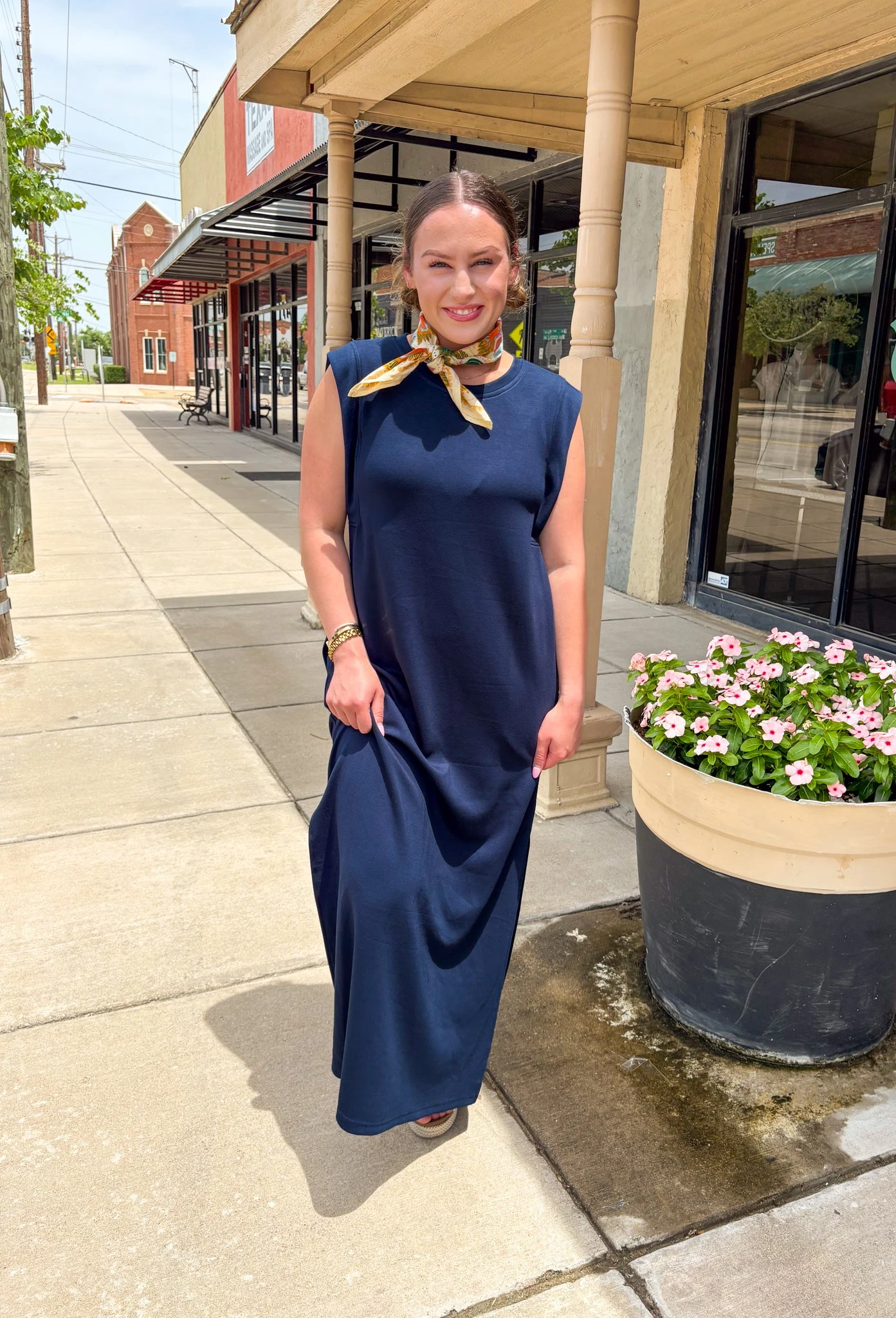 Distant Memory Midi Dress In Navy 5 Distant Memory Midi Dress In Navy - Image 5