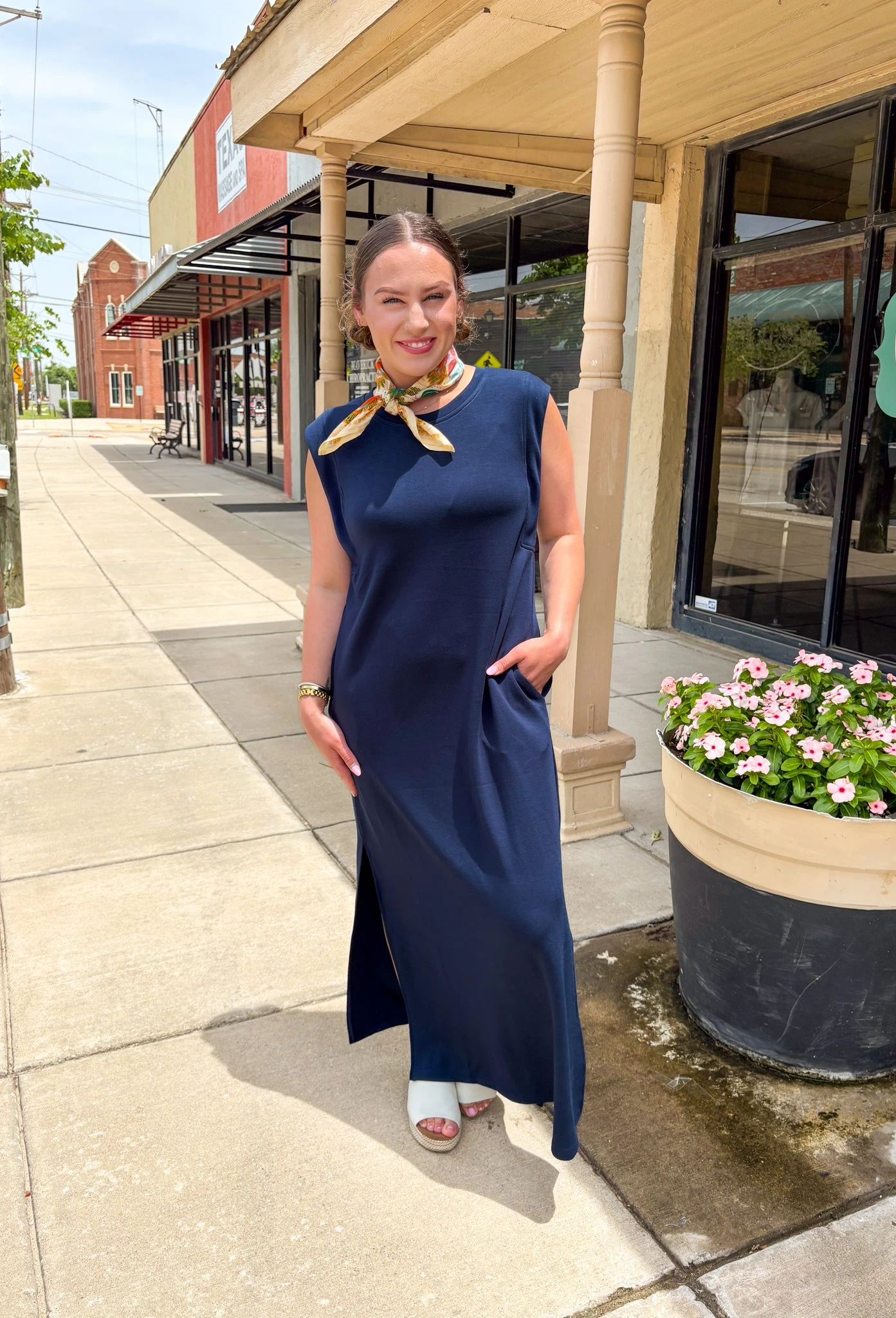 Distant Memory Midi Dress In Navy 4 Distant Memory Midi Dress In Navy - Image 4