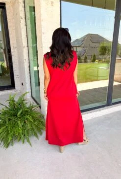 Distant Memory Midi Dress In Red -Modern Women Wear WEB DistantMemoryMidiDressinRed1