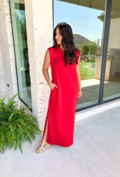 Distant Memory Midi Dress In Red -Modern Women Wear WEB DistantMemoryMidiDressinRed6