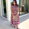 Fair & Square Midi Dress In Wine