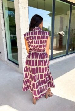 Fair & Square Midi Dress In Wine -Modern Women Wear WEB Fair SquareMidiDressinWine2