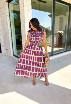 Fair & Square Midi Dress In Wine -Modern Women Wear WEB Fair SquareMidiDressinWine7