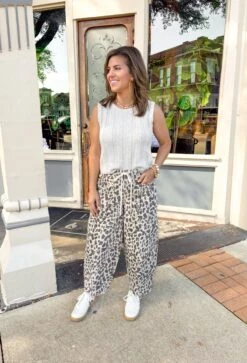 Kasey Leopard Barrel Pants 8 Kasey Leopard Barrel Pants -Modern Women Wear WEB KaseyLeopardBarrelPants1