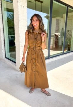 Maple Latte Midi Dress 13 Maple Latte Midi Dress -Modern Women Wear WEB MapleLatteMidiDress3