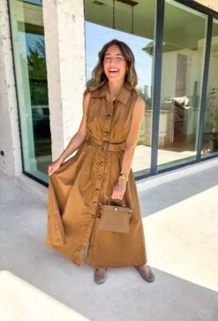 Maple Latte Midi Dress 14 Maple Latte Midi Dress -Modern Women Wear WEB MapleLatteMidiDress6