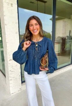 Never Far Denim Top -Modern Women Wear WEB NeverFarDenimTop4