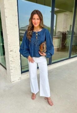 Never Far Denim Top -Modern Women Wear WEB NeverFarDenimTop5