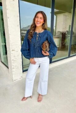 Never Far Denim Top -Modern Women Wear WEB NeverFarDenimTop7