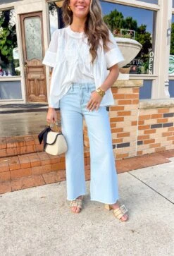 Olivia Wide Leg Jean By Vervet In Cleared -Modern Women Wear WEB OliviaWideLegJeanbyVervetinCleared4