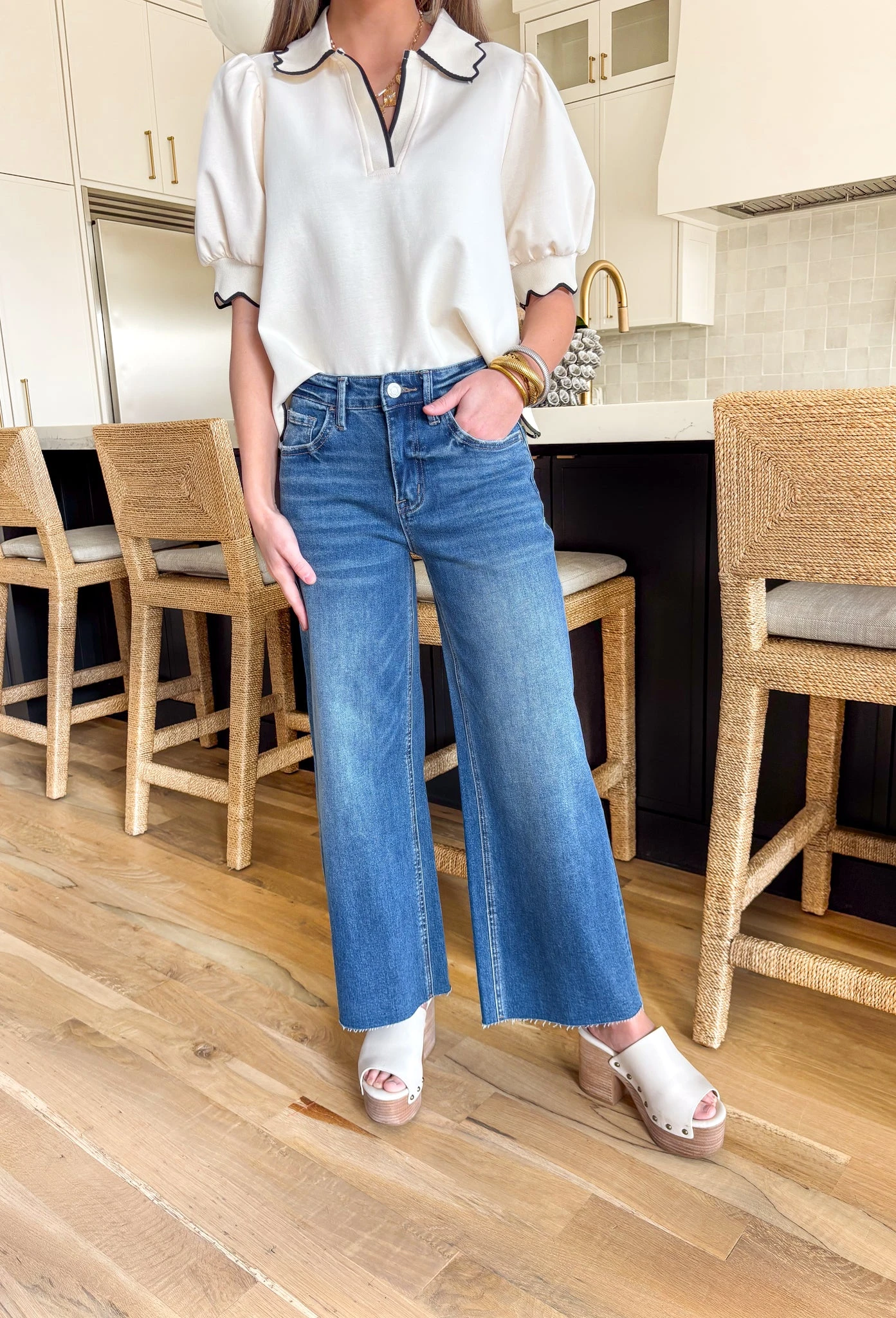 Olivia Wide Leg Jean By Vervet In Upgraded